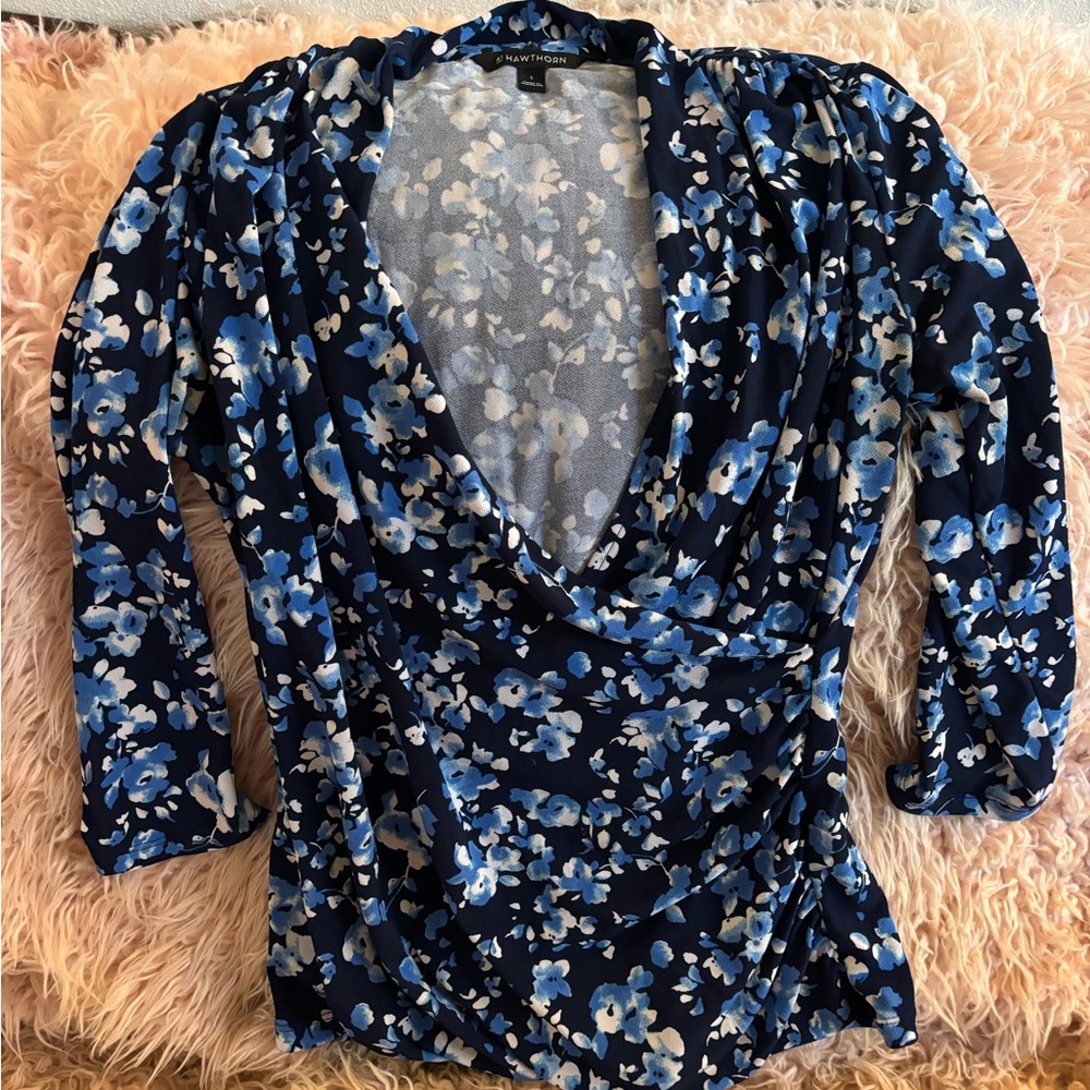 41 Hawthorne faux wrap top